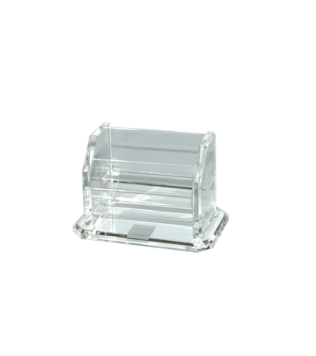 2-Compartment Business Card Holder Display Stand